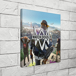 Холст квадратный Watch Dogs 2, цвет: 3D-принт — фото 2