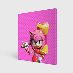 Холст квадратный Amy Rose, цвет: 3D-принт