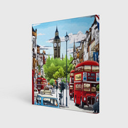Картина квадратная Улицы Лондона -Big Ben