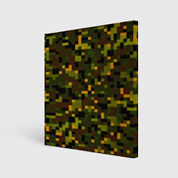 Картина квадратная Камуфляж пиксельный: хаки