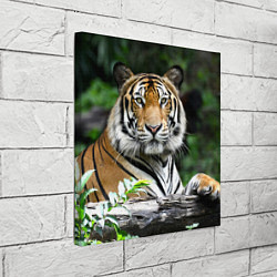 Холст квадратный Тигр в джунглях, цвет: 3D-принт — фото 2