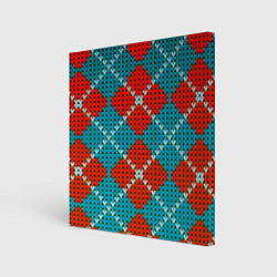 Картина квадратная Knitting pattern