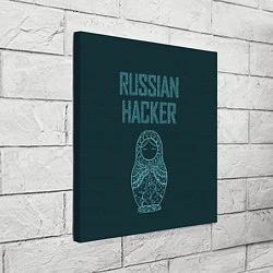 Холст квадратный Русский хакер, цвет: 3D-принт — фото 2