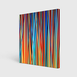Холст квадратный Colored stripes, цвет: 3D-принт