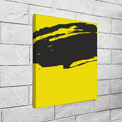 Холст квадратный Чёрно-жёлтый, цвет: 3D-принт — фото 2