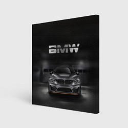 Холст квадратный BMW серебро, цвет: 3D-принт