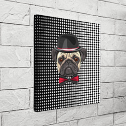 Холст квадратный Mr Pug, цвет: 3D-принт — фото 2