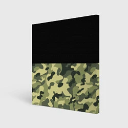Картина квадратная Камуфляж: черный/хаки