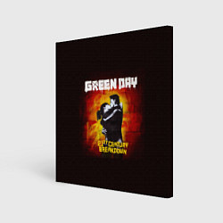 Холст квадратный Поцелуй Green Day, цвет: 3D-принт