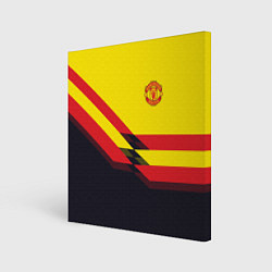Холст квадратный Man United FC: Yellow style, цвет: 3D-принт