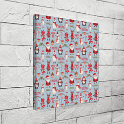 Холст квадратный Рождественская Милота, цвет: 3D-принт — фото 2