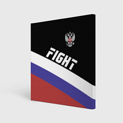 Холст квадратный Fight Russia, цвет: 3D-принт