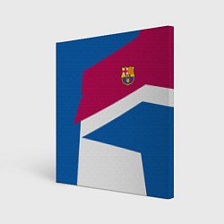 Холст квадратный FC Barcelona: Sport Geometry, цвет: 3D-принт