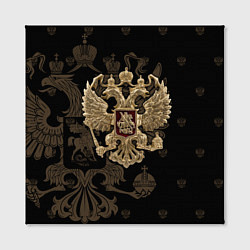 Холст квадратный Золотой Герб России, цвет: 3D-принт — фото 2