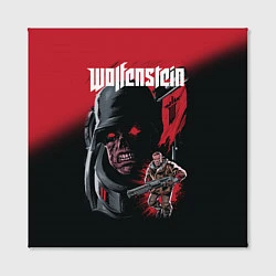Холст квадратный Wolfenstein: Retro Poster, цвет: 3D-принт — фото 2