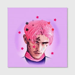 Холст квадратный Lil Peep: Pink Edition, цвет: 3D-принт — фото 2