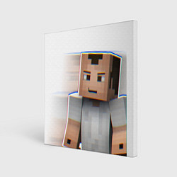 Холст квадратный Minecraft: White Creeper, цвет: 3D-принт