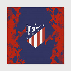 Холст квадратный FC Atletico Madrid: Blue & Red, цвет: 3D-принт — фото 2