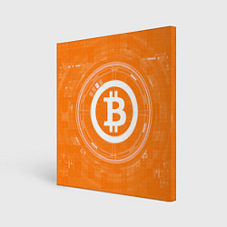 Холст квадратный Bitcoin Tech, цвет: 3D-принт