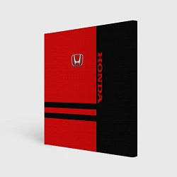 Холст квадратный Honda: Red Style, цвет: 3D-принт