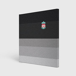 Холст квадратный ФК Ливерпуль: Серый стиль, цвет: 3D-принт