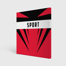 Холст квадратный Sport: Red Style, цвет: 3D-принт