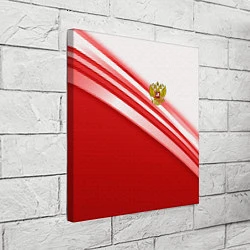 Холст квадратный Россия: красная волна, цвет: 3D-принт — фото 2