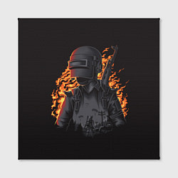 Холст квадратный PUBG: Flame Soldier, цвет: 3D-принт — фото 2