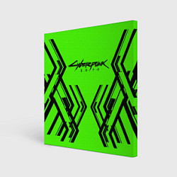 Картина квадратная Cyberpunk 2077: Acid Green