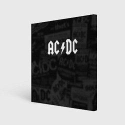Холст квадратный AC/DC: Black Rock, цвет: 3D-принт