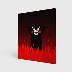 Картина квадратная Kumamon: Hell Flame