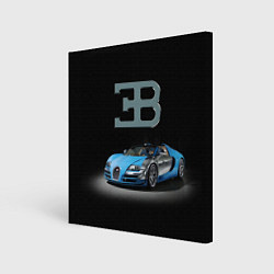 Холст квадратный Bugatti - motorsport extreme, цвет: 3D-принт