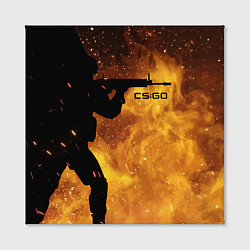 Холст квадратный CS:GO Dark Fire, цвет: 3D-принт — фото 2