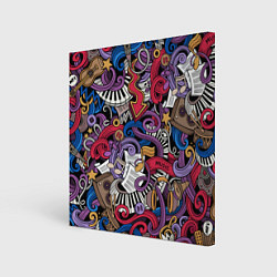 Картина квадратная Music collage