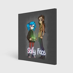 Холст квадратный Sally Face: Friends, цвет: 3D-принт
