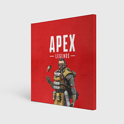 Холст квадратный Apex Legends: Red Caustic цвета 3D-принт — фото 1