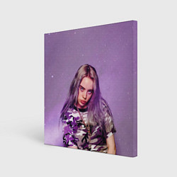 Холст квадратный Billie Eilish: Violet Fashion, цвет: 3D-принт