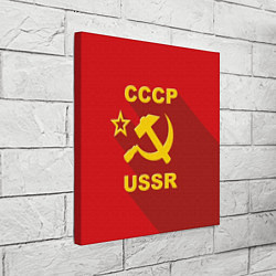 Холст квадратный СССР - серп молот, цвет: 3D-принт — фото 2