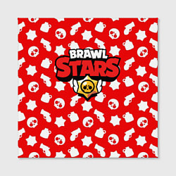 Холст квадратный Brawl Stars: Red & White, цвет: 3D-принт — фото 2