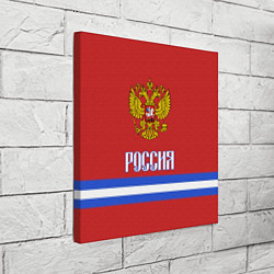 Холст квадратный Хоккей: Россия, цвет: 3D-принт — фото 2