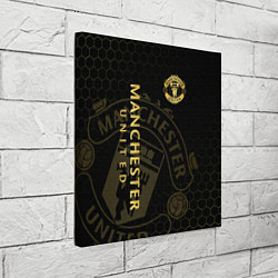 Холст квадратный Манчестер Юнайтед - team coat of arms, цвет: 3D-принт — фото 2