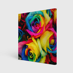 Картина квадратная Разноцветные розы