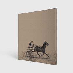 Картина квадратная Лошадь с колесницей