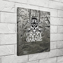 Холст квадратный Crazy garage, цвет: 3D-принт — фото 2