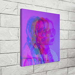 Холст квадратный Billie Glitch Пастель, цвет: 3D-принт — фото 2
