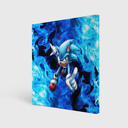 Холст квадратный Blue Sonic, цвет: 3D-принт