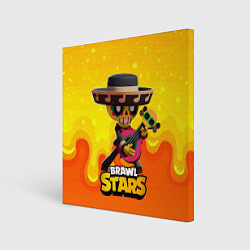 Холст квадратный Brawl stars poco Поко, цвет: 3D-принт