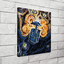 Холст квадратный Van Gogh Tardis, цвет: 3D-принт — фото 2
