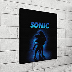Холст квадратный Sonic in shadow, цвет: 3D-принт — фото 2