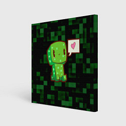 Картина квадратная Minecraft Creeper